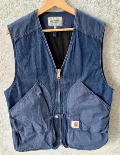 M*,様 USオリジナル Carhartt ネイビー ハンティングベスト carhartt - US Carhartt リメイクハンティング ベストの通販 by