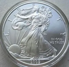 ね*こ様 2001年 シルバー イーグル コイン 銀貨 1$ 1oz リバティ