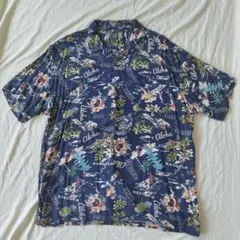00s HANG TEN アロハシャツ ネイビーのサムネイル
