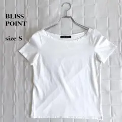 ..BLISS POINT 半袖Tシャツ S ホワイト 白 カットソー シンプルのサムネイル