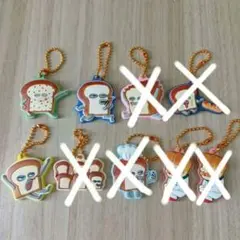 パンどろぼう ラバーマスコットキーホルダー　5個セット