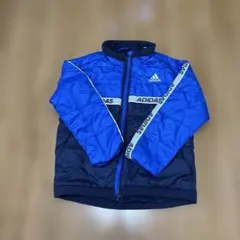 adidas 中綿コート 140cm 青/黒
