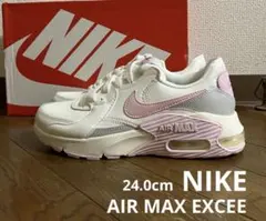 24.0cm ナイキ エアマックス エクシー オフホワイト&ピンクカラー