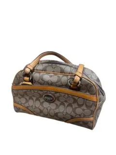 美品】COACH ミニボストンバッグ シグネチャー柄 収納袋付き - メルカリ