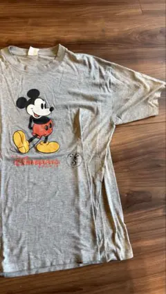 ミッキーマウス グレー Tシャツ　ヴィンテージ　Disney