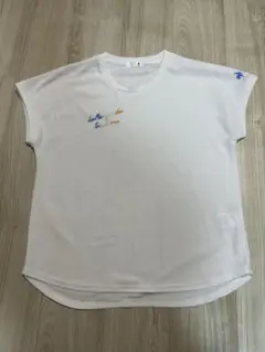 ルコック　ホワイト Tシャツ Lサイズ 刺繍入り