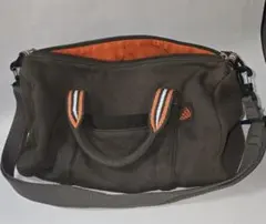 adidas ボストンバッグ 2WAY カーキ ヴィンテージ風スウェット素材