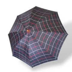 バーバリー　折り畳み日傘②　ブラック　フリル　チェック BURBERRY バーバリー フリル 折りたたみ 日傘 ブラック ノバチェック