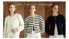 [LIB JOIE]ニットツイードカーディガン