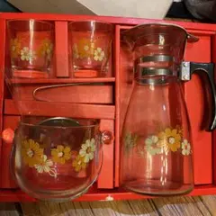 昭和レトロ　アデリア　ポット　グラス　オンザロック　セット