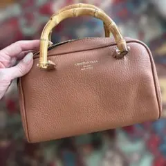 【期間限定出品】クリスチャンヴィラ　バンブーハンドル　2wayバッグのサムネイル