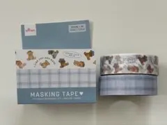 新品 ダイソー マスキングテープ くま柄 チェック柄 2点セットのサムネイル