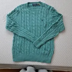 Ralph Lauren ケーブルニットセーター ミントグリーン