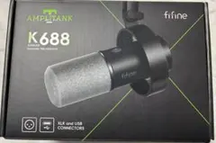 fifine K688 ダイナミックマイク USB接続 ブラック