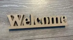 Welcome 木製サインプレート