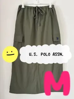 【U.S. POLO ASSN.】ブラック ロングタイトスカート M しまむらのサムネイル