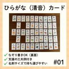 ひらがな（清音）カード