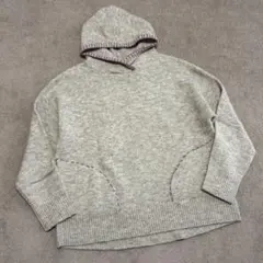 【ジーナさま専用】ホコモモラ　ウール混　ベージュ　ニットパーカー