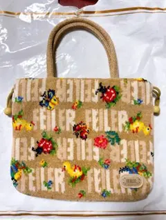 フェイラーアンドハイジ　手付き巾着　ベージュ