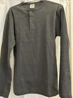 AVIREX U.S.A. グレー ヘンリーネック Tシャツ S