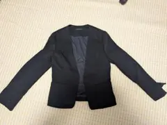 a.v.v ノーカラージャケット ネイビー　きれいめ 通勤 フォーマル