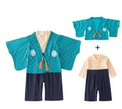 ベビー袴ロンパース 　男の子　結婚式 節句　子供の日 70cm