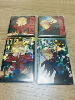 呪術廻戦　虎杖悠仁　スクエアカバー缶バッジ　応募者全員サービス　ホロクリアカード