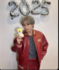 中島健人AVIREX オールレザー VARSITY JACKET S〜M2025