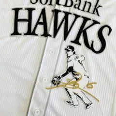 ソフトバンクホークス 刺繍ワッペン 今宮健太 サイン付きシルエット 3