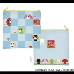 お茶犬 スクエアポーチA バラエティコレクション　ガチャガチャ カプセルトイ