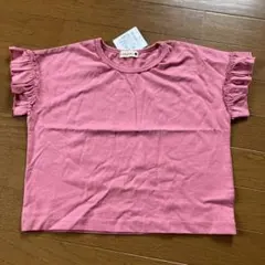 新品未使用　branshesフリル袖ピンクTシャツ 110