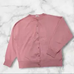 GLACIER クルーネック カーディガン L ピンク ハニーズ　Y2A581