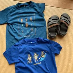 mont-bell Tシャツ 2枚セット 100・110サンダル17センチ