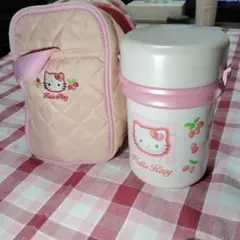 Hello Kitty 保温弁当箱 ピンク。ハローキティ保温保冷機能付。