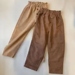 女の子コーデュロイ ボタン付きパンツ120 ［2枚セット］