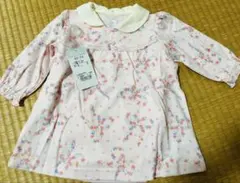 花柄コットン長袖シャツ サイズ:60-70 #あベビー　　#女の子