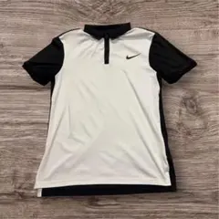 sizeM★NIKE★スポーツポロシャツ★黒白★トレーニングウェア★ゴルフのサムネイル