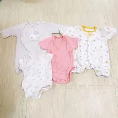 ロンパース　カバーオール　プレオール　ベビー服まとめ売り　女の子　新生児　50