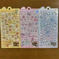 ボンボンドロップシール　3つセット　はちみつ　ユニコーン　シマエナガ