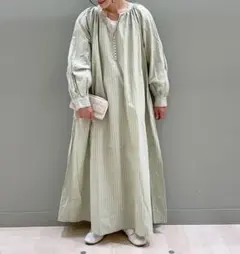 《natural by clip》コットンカラーストライプワンピース