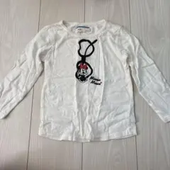 Disney ミニーマウス 長袖Tシャツ 100cm ホワイト