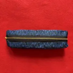 畳縁ハンドメイド　ペンケース金色ファスナー