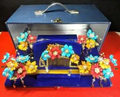 キラキラ 花嫁かんざし 花モチーフ 髪飾りセット 収納ボックス付き #950