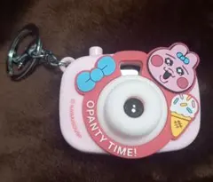 最終値下げおぱんちゅうさぎ カメラ型キーホルダー LED付き
