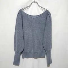 vis ニット グレー パフ