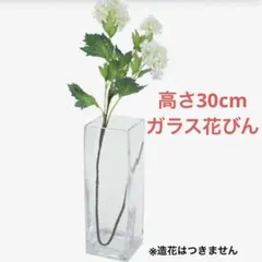 ガラス製花びん 30cm 大型のサムネイル