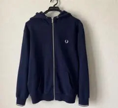 【破格】美品 FRED PERRY フレッドペリー ジップアップパーカーネイビーのサムネイル
