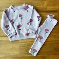 ZARAベビー 92センチ 花柄 トレーナー セットアップ