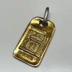 CHANEL ヴィンテージ　金属製タグ ネックレス　チャーム
