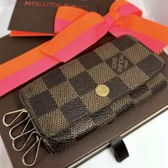 【良品】LOUIS VUITTON ルイヴィトン 4連キーケース ダミエ